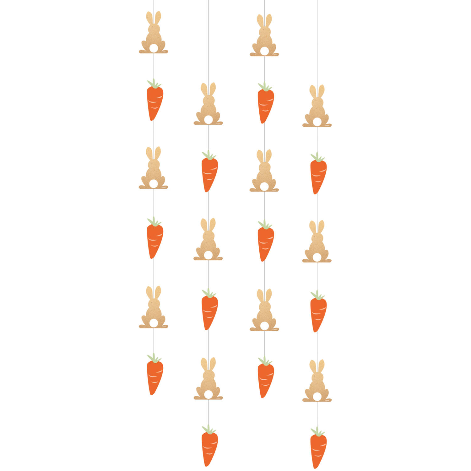 4 String Decorations Easter Bunny Paper 130 cm
