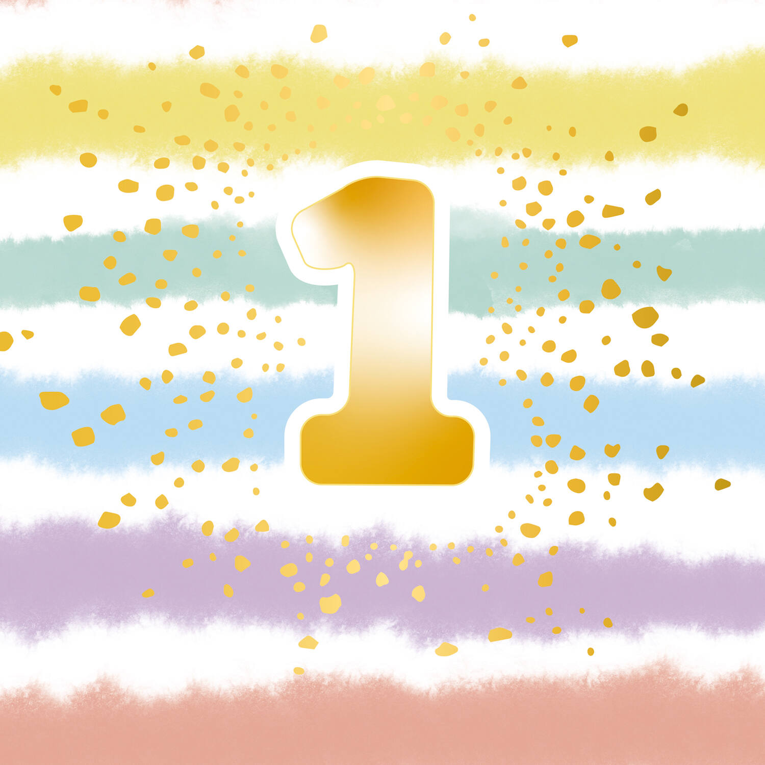 16 Napkins 1st Birthday Rainbow 33 x 33 cm