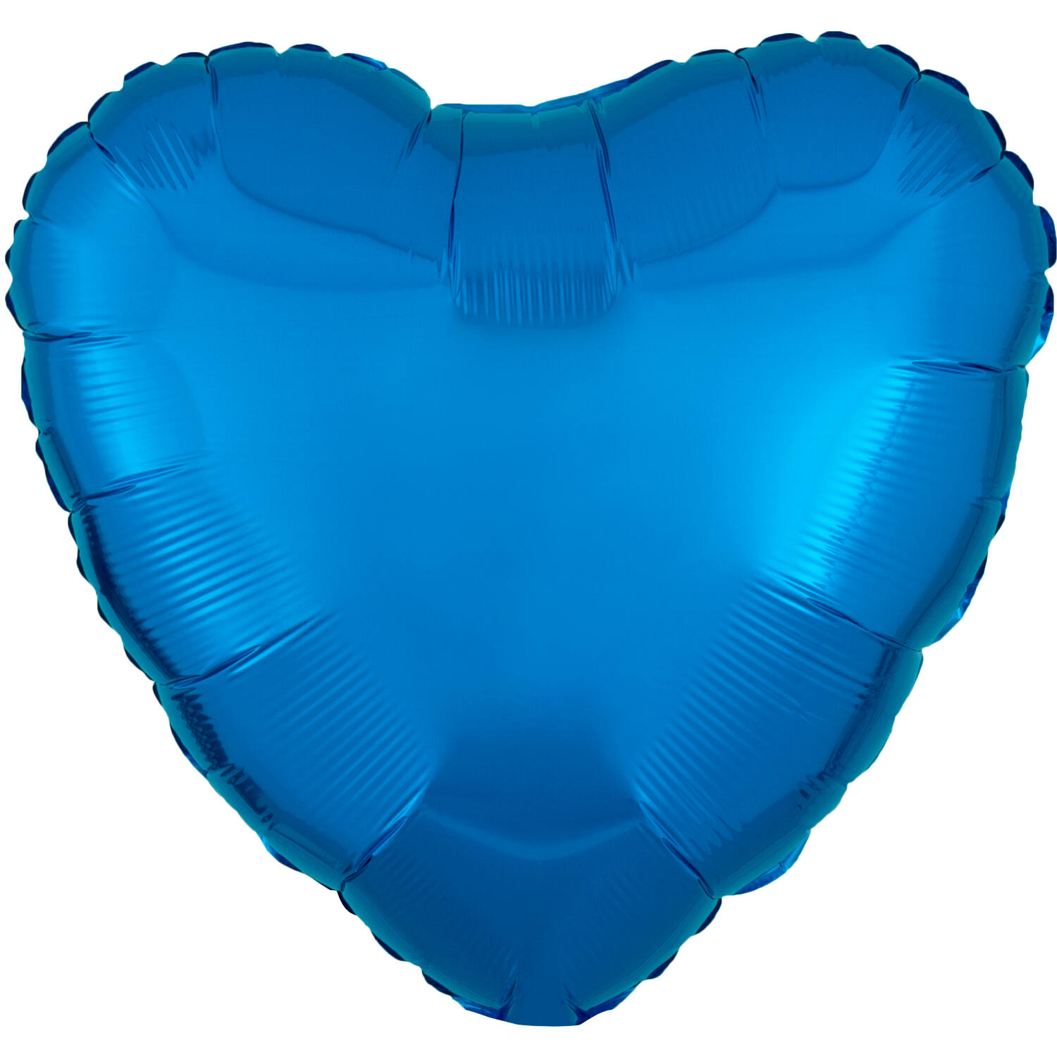 Standard Metallic Blue Heart Foil Balloon C16 Packaged 43 cm