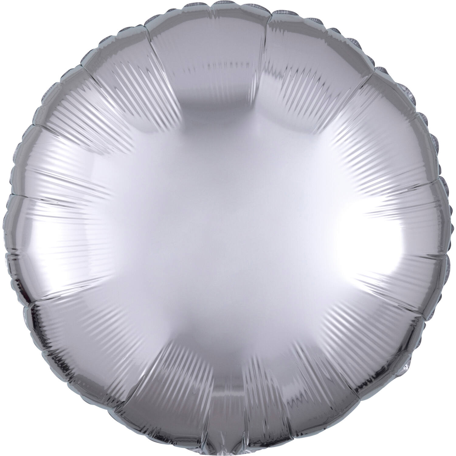 Standard Metallic Silver Round Foil Balloon C16 Packaged 43 cm
