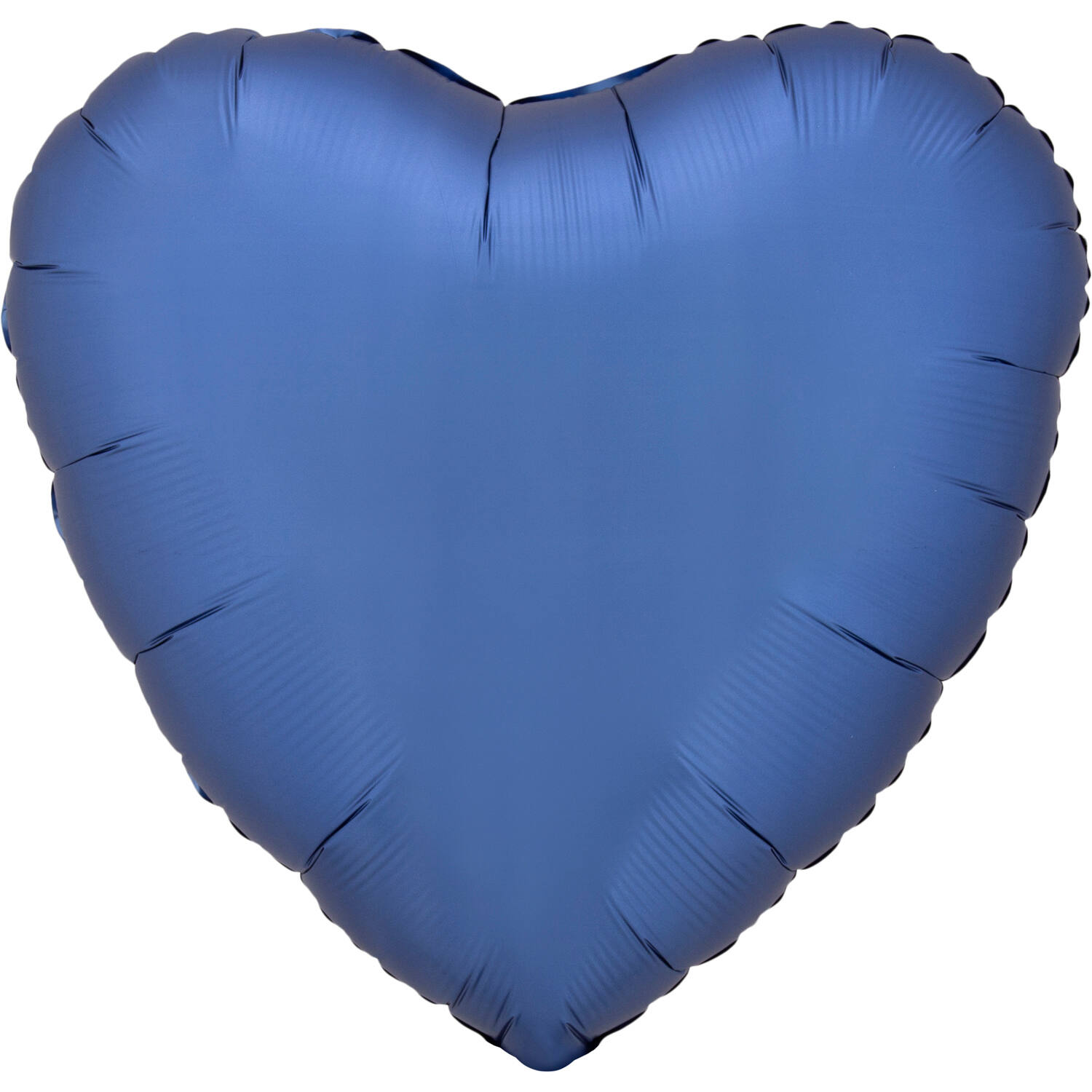 Standard Silk Lustre Azure Blue Heart Foil Balloon C16 Packaged 43 cm