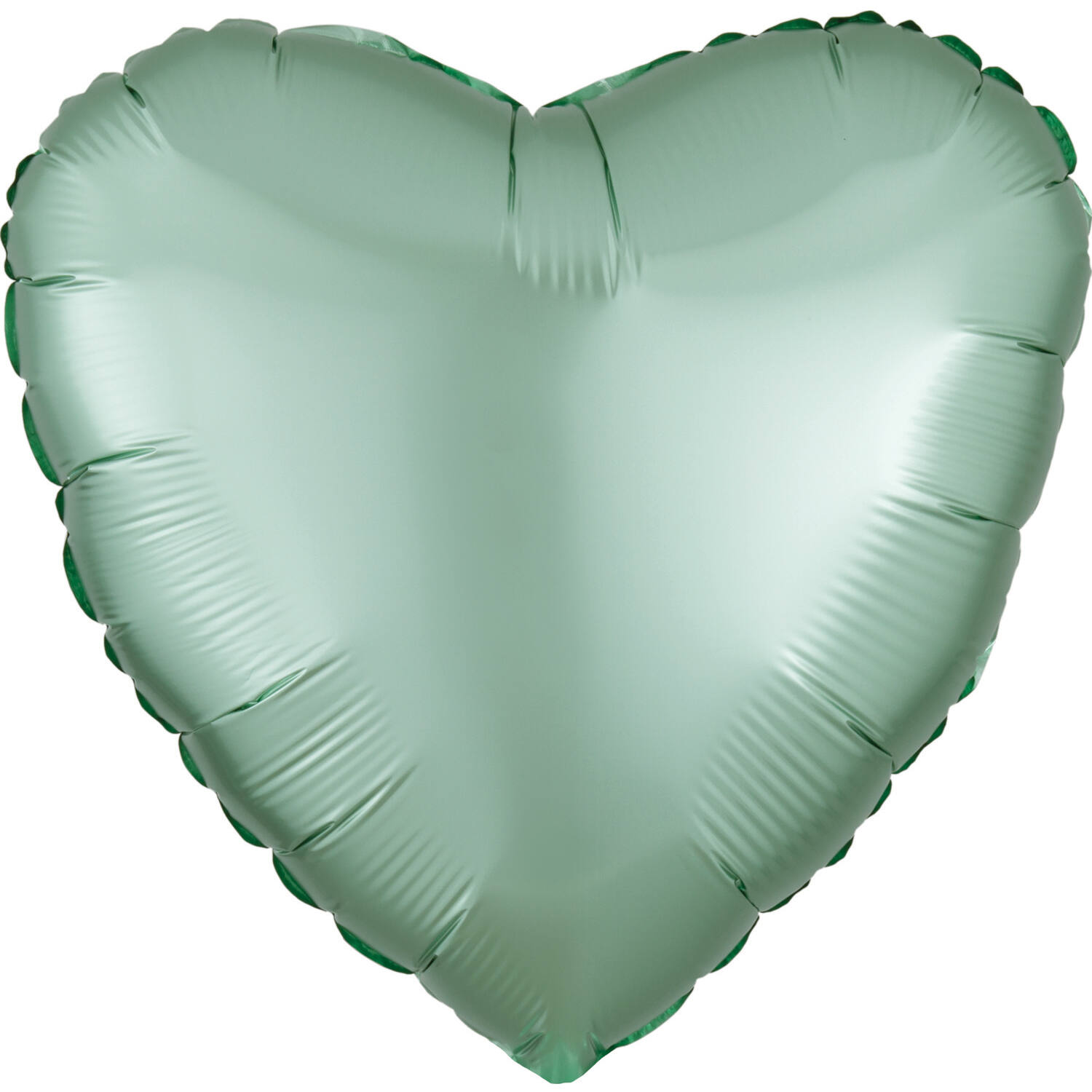Standard Silk Lustre Mint Green Heart Foil Balloon C16 Packaged 43 cm