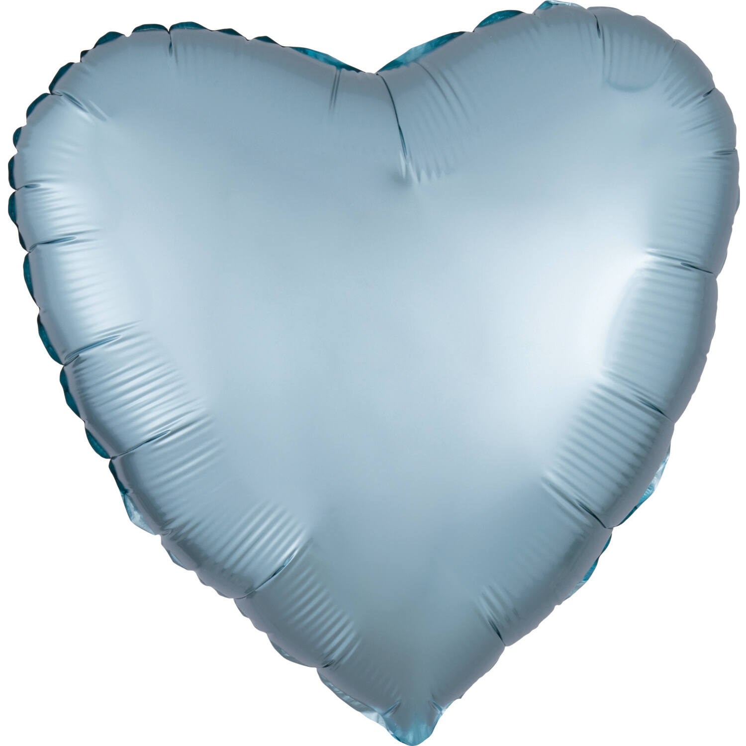Standard Silk Lustre Pastel Blue Heart Foil Balloon C16 Packaged 43 cm