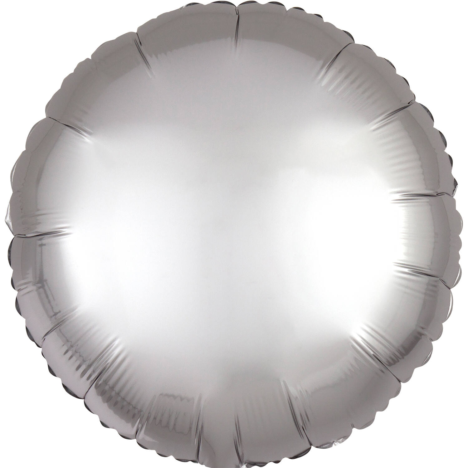 Standard Silk Lustre Silk Lustre Silver Round Foil Balloon C16 Packaged 43 cm