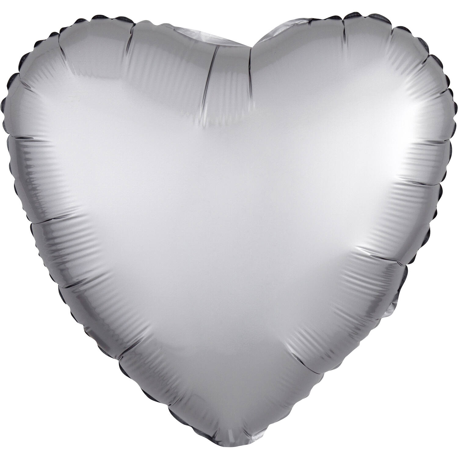 Standard Silk Lustre Silver Heart Foil Balloon C16 Packaged 43 cm