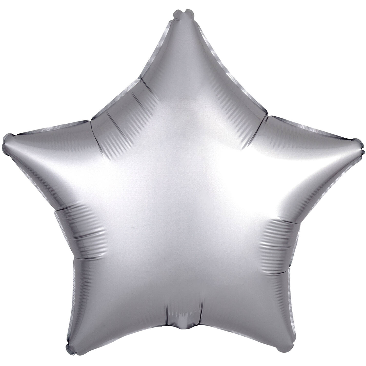 Standard Silk Lustre Silver Star Foil Balloon C16 Bulk 48 cm