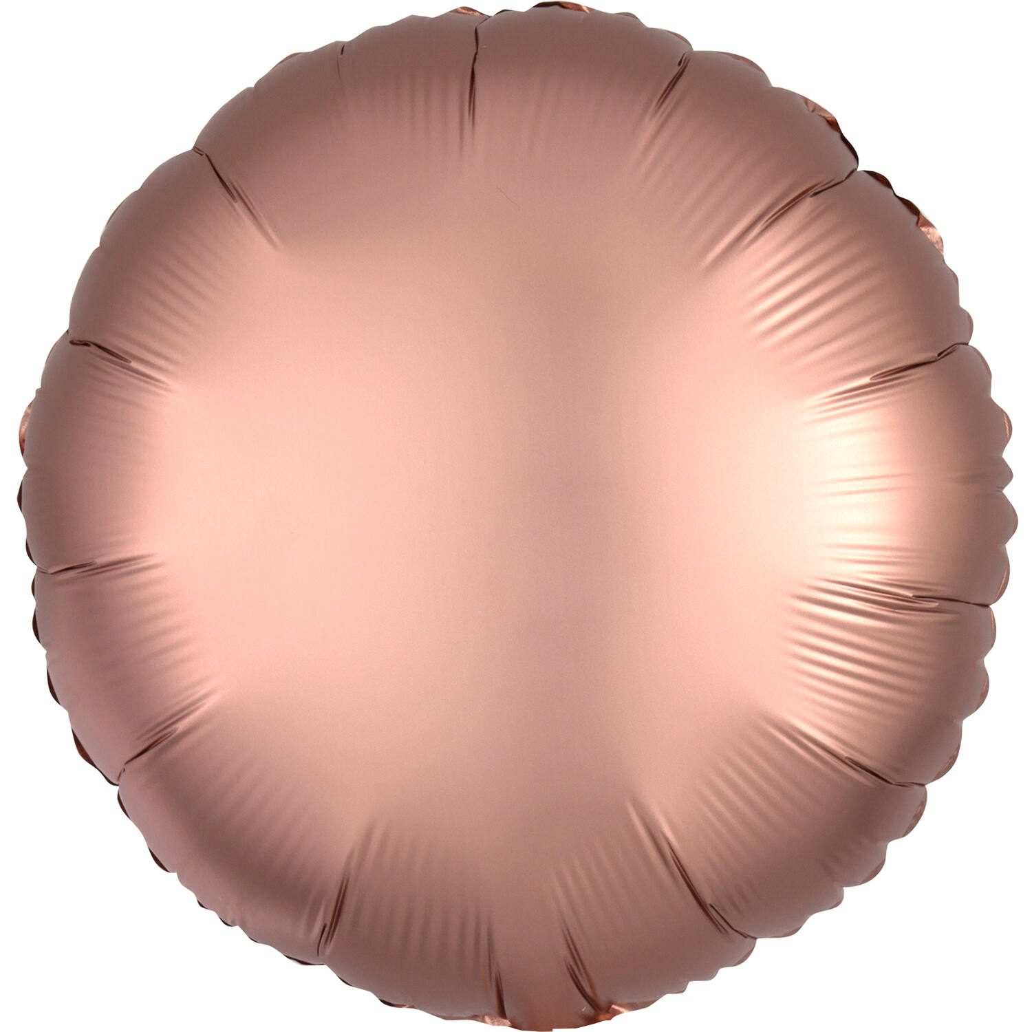Standard Silk Lustre Rose Copper Round Foil Balloon C16 Packaged 43 cm