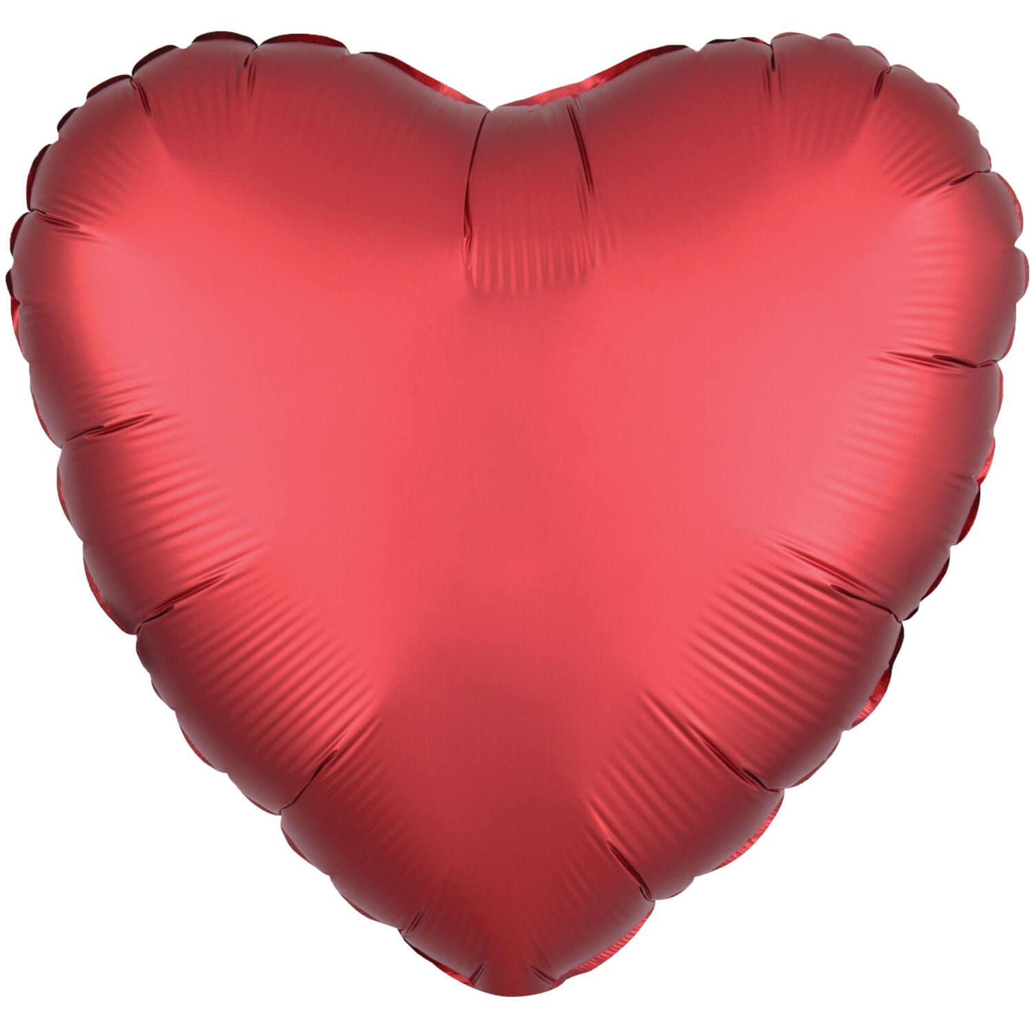 Standard Silk Lustre Dark Red Heart Foil Balloon C16 Bulk 43 cm