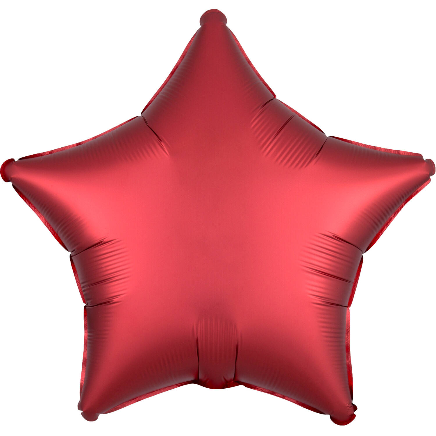 Standard Silk Lustre Dark Red Star Foil Balloon C16 Packaged 48 cm