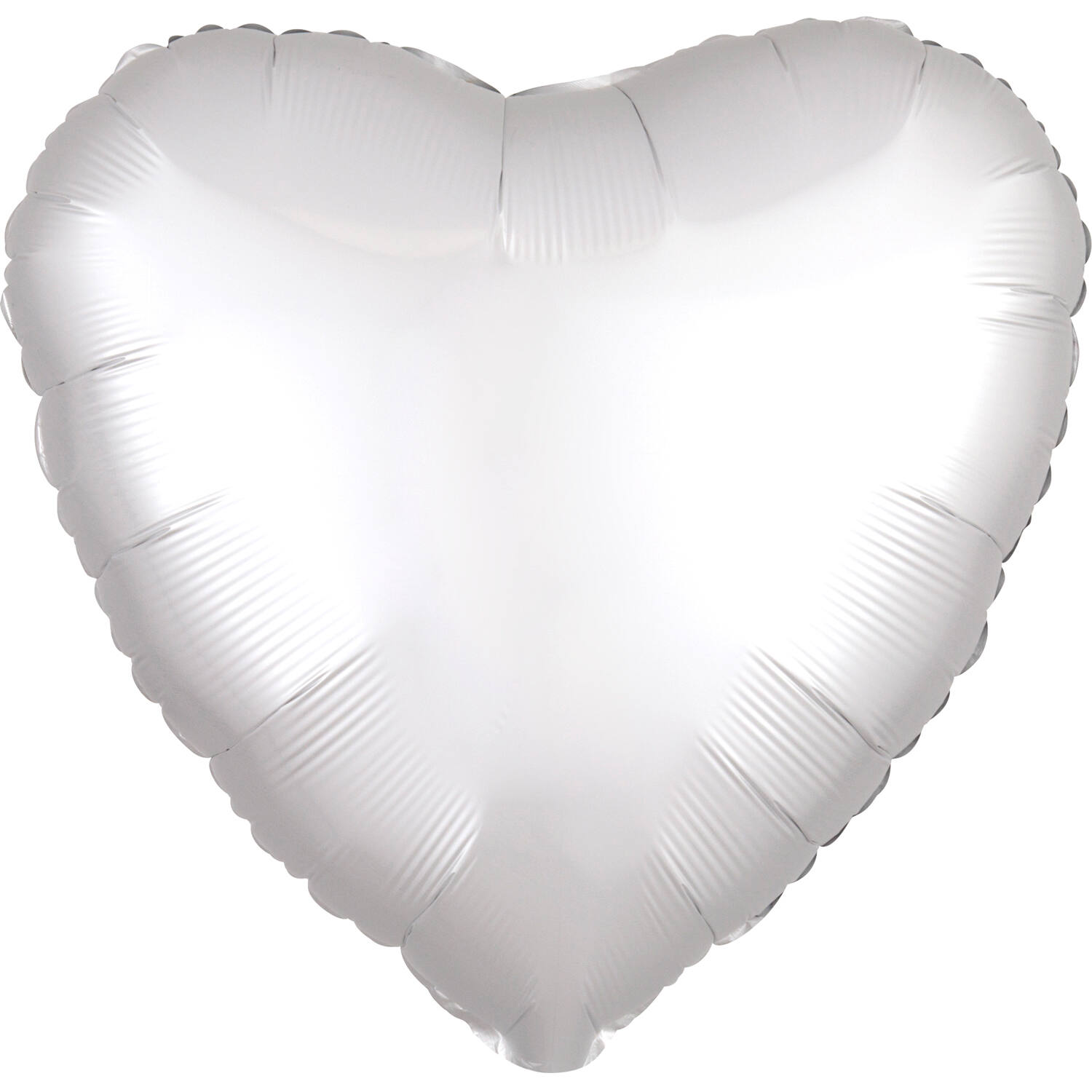 Standard Silk Lustre White Heart Foil Balloon C16 Packaged 43 cm