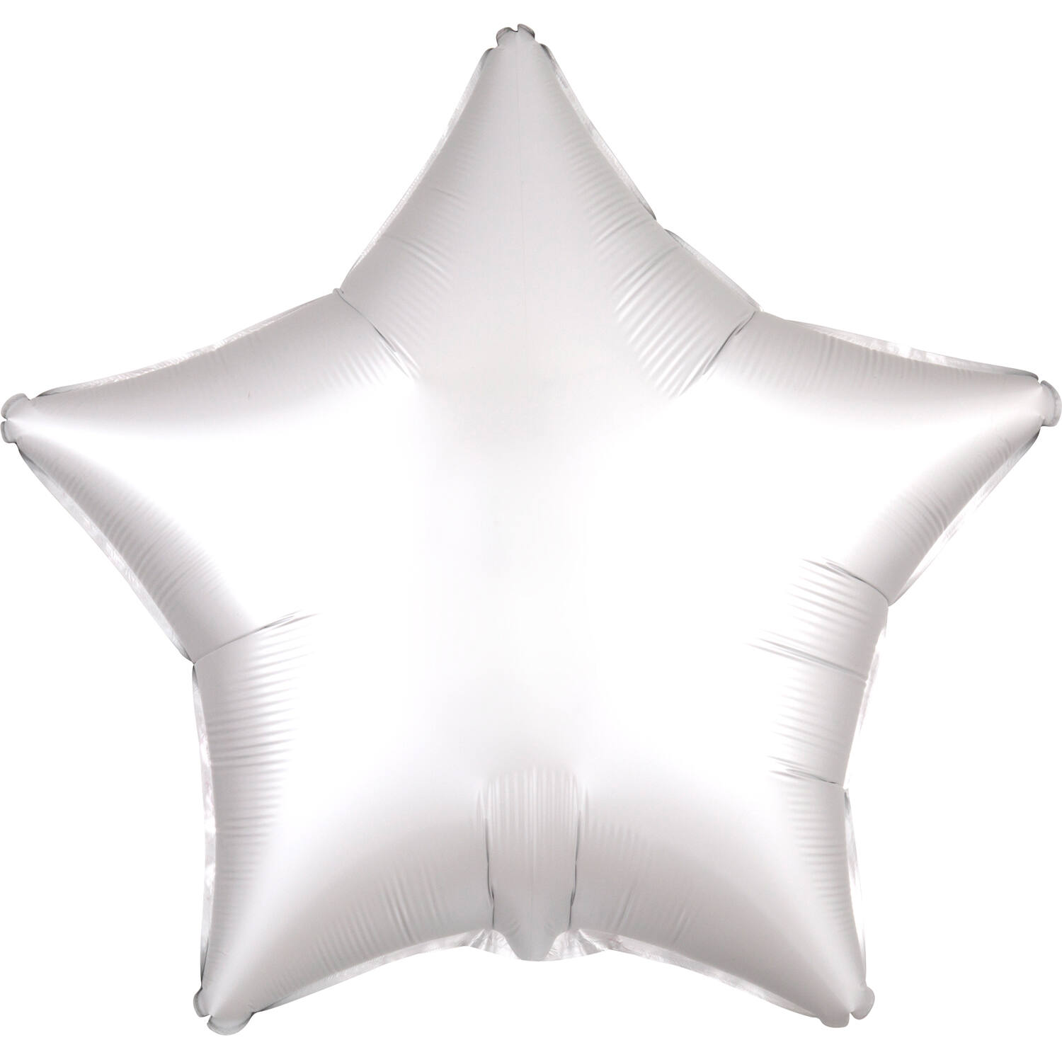 Standard Silk Lustre White Star Foil Balloon C16 Packaged 48 cm