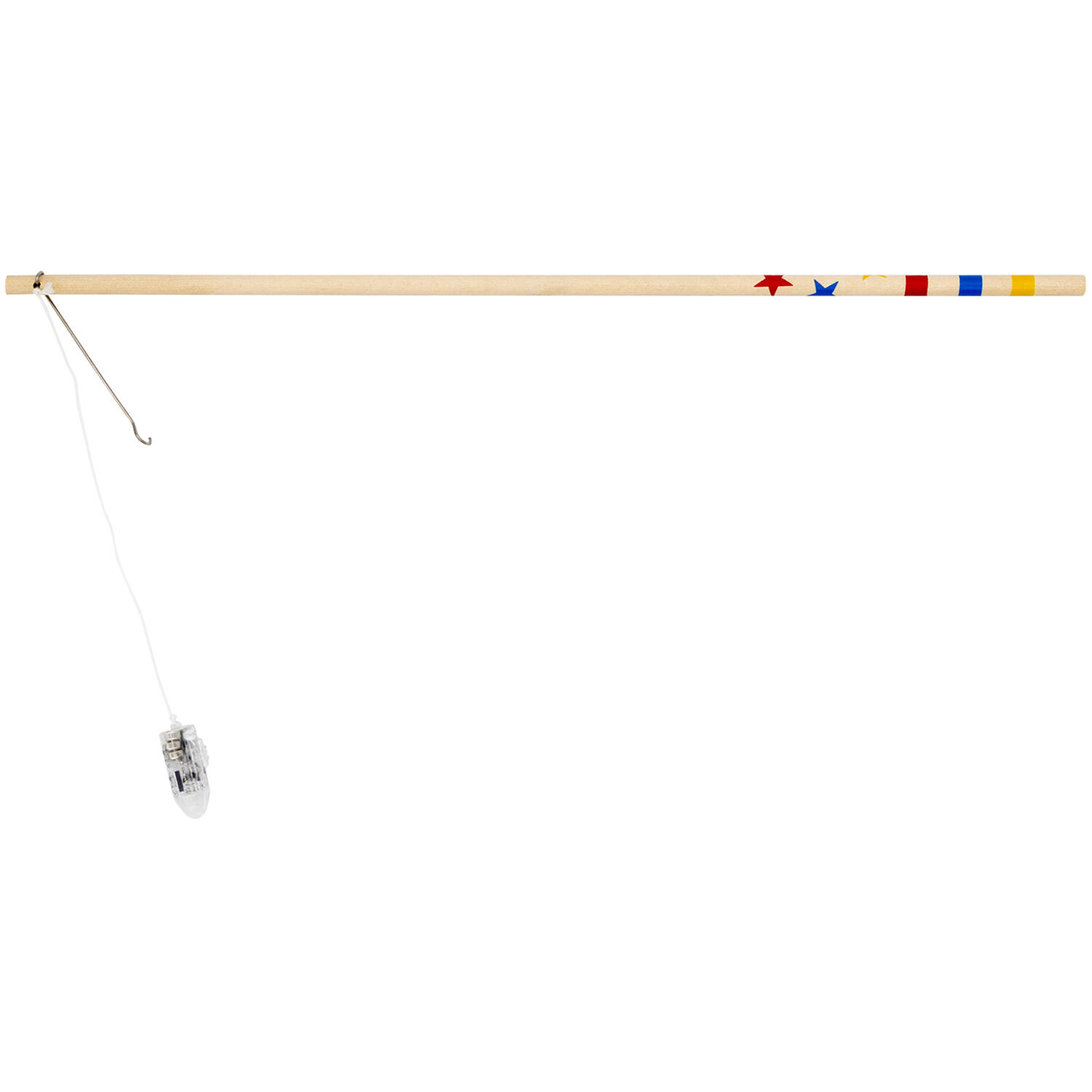 Lantern Stick with LED Light Coloured Stars Wood 40 cm