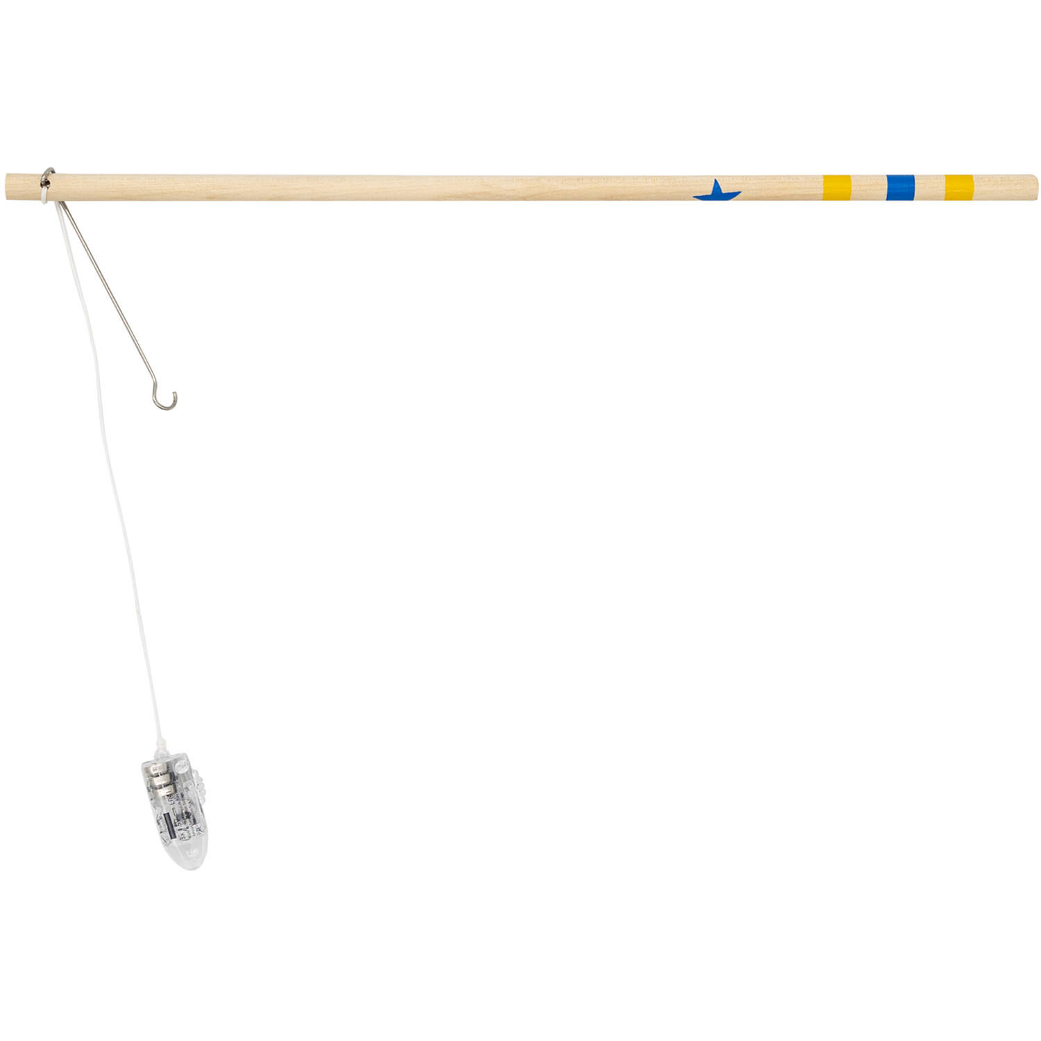 Lantern Stick with LED Light Coloured Stars Wood 30 cm