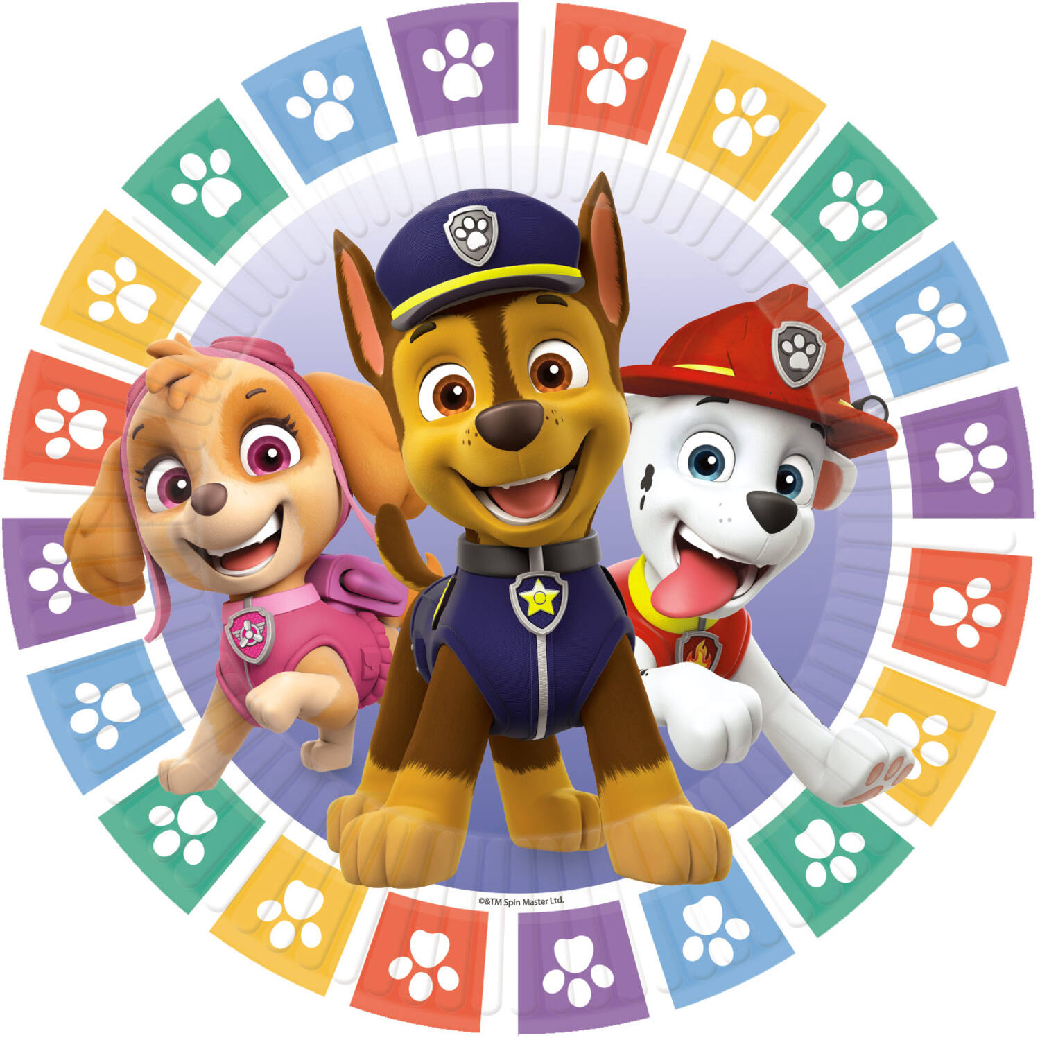 8 Plates Paw Patrol 2022 Round Paper 18 cm