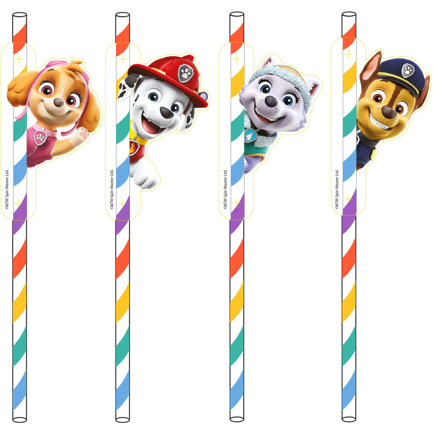 8 Straws Paw Patrol 2022 Paper 19.7 cm