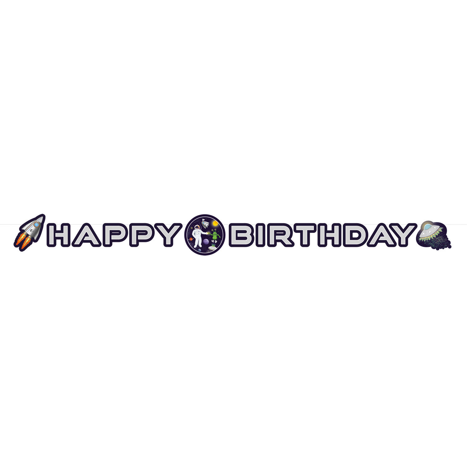 Letter Banner Space Party Paper 192 x 12 cm