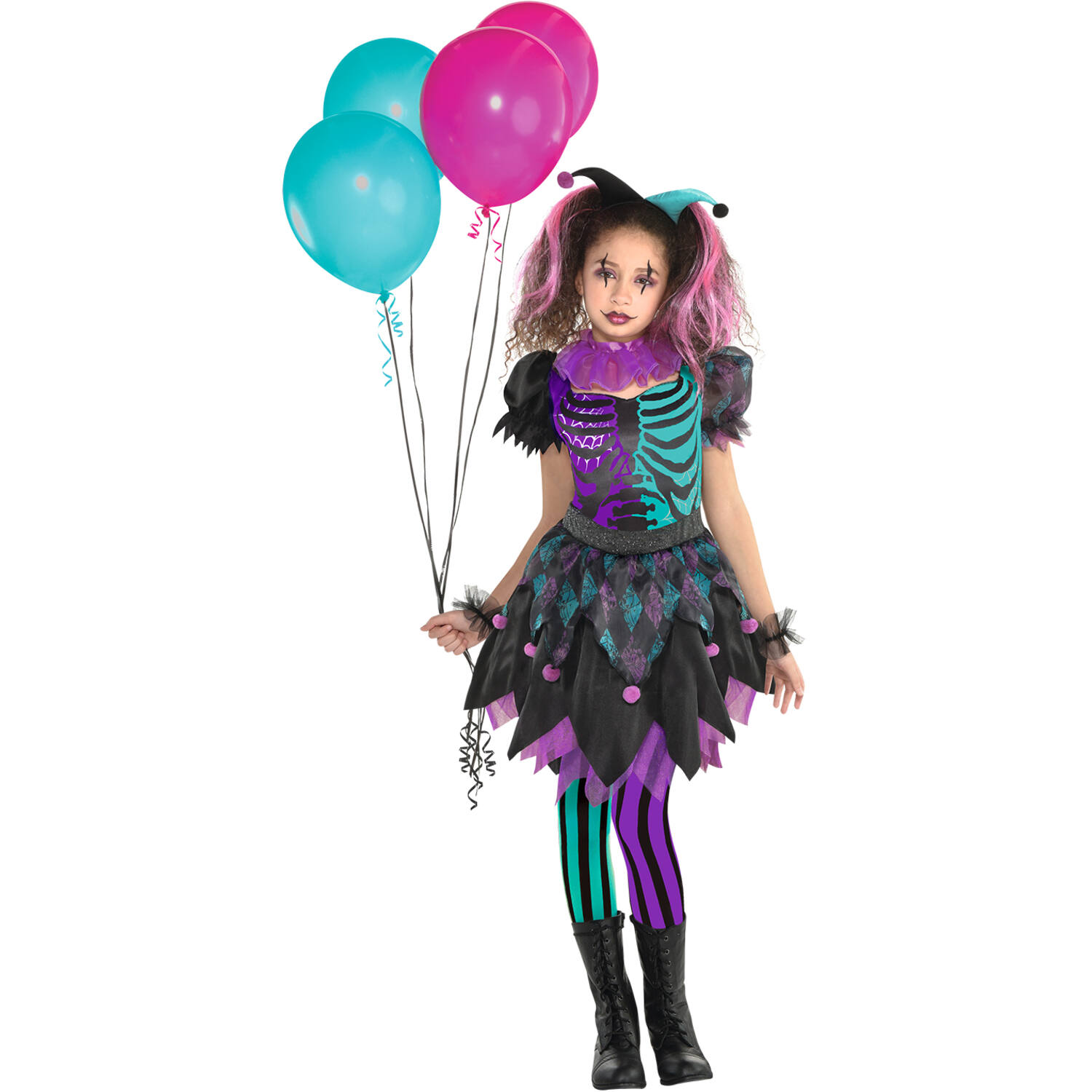 Child Costume Haunted Harlequin Age 4-6 Years