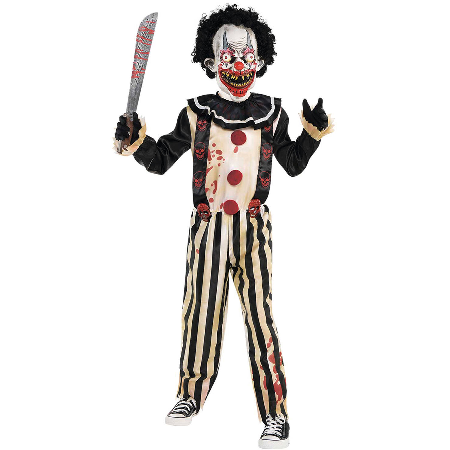 Child Costume Slasher Clown Boy Age 10-12 Years