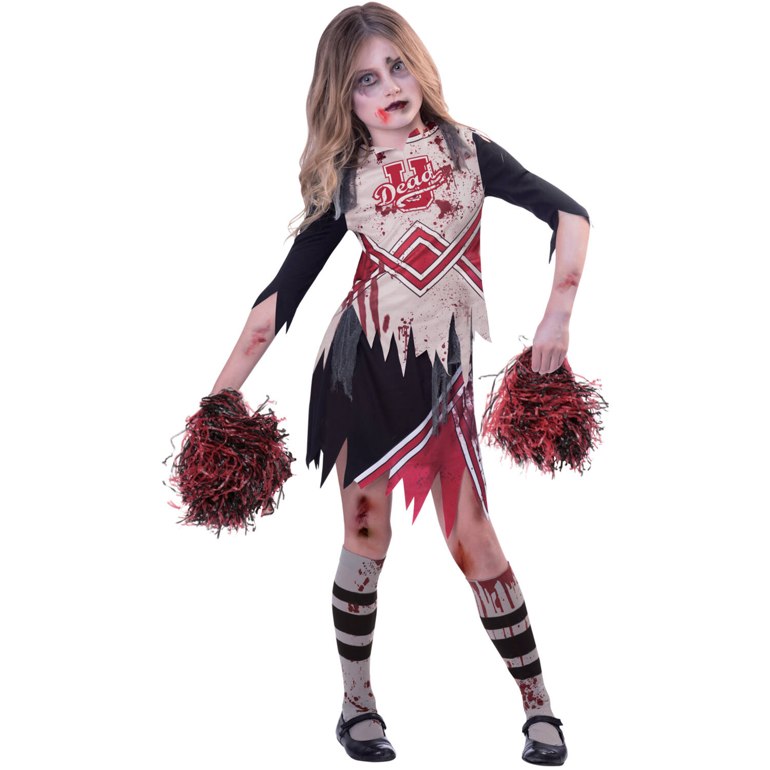 Child Costume Zombie Cheerleader Girls Age 12-14 Years