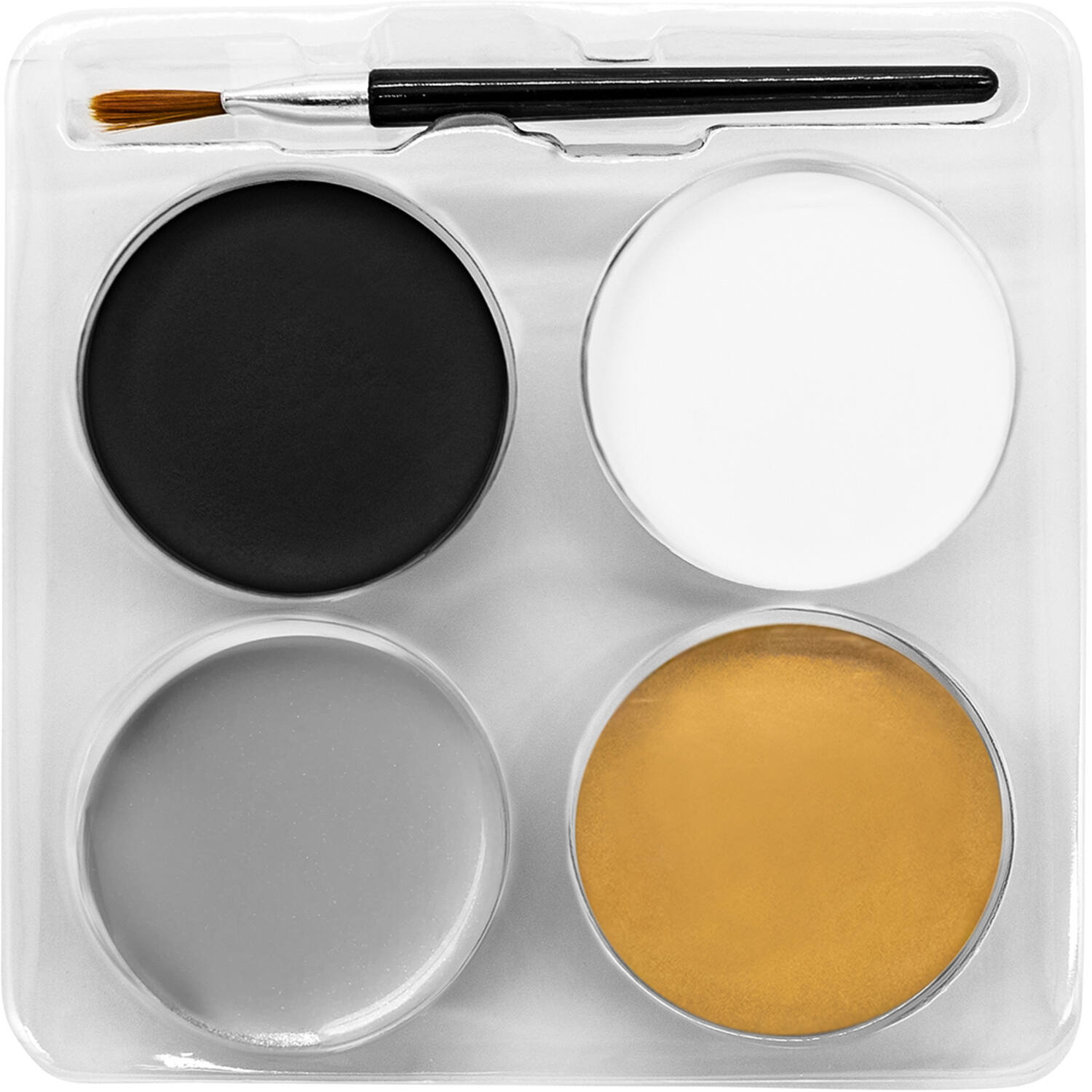 Aqua Kit Gothic/Skull (4 x Face Paint 3.5 g / 1 Brush)