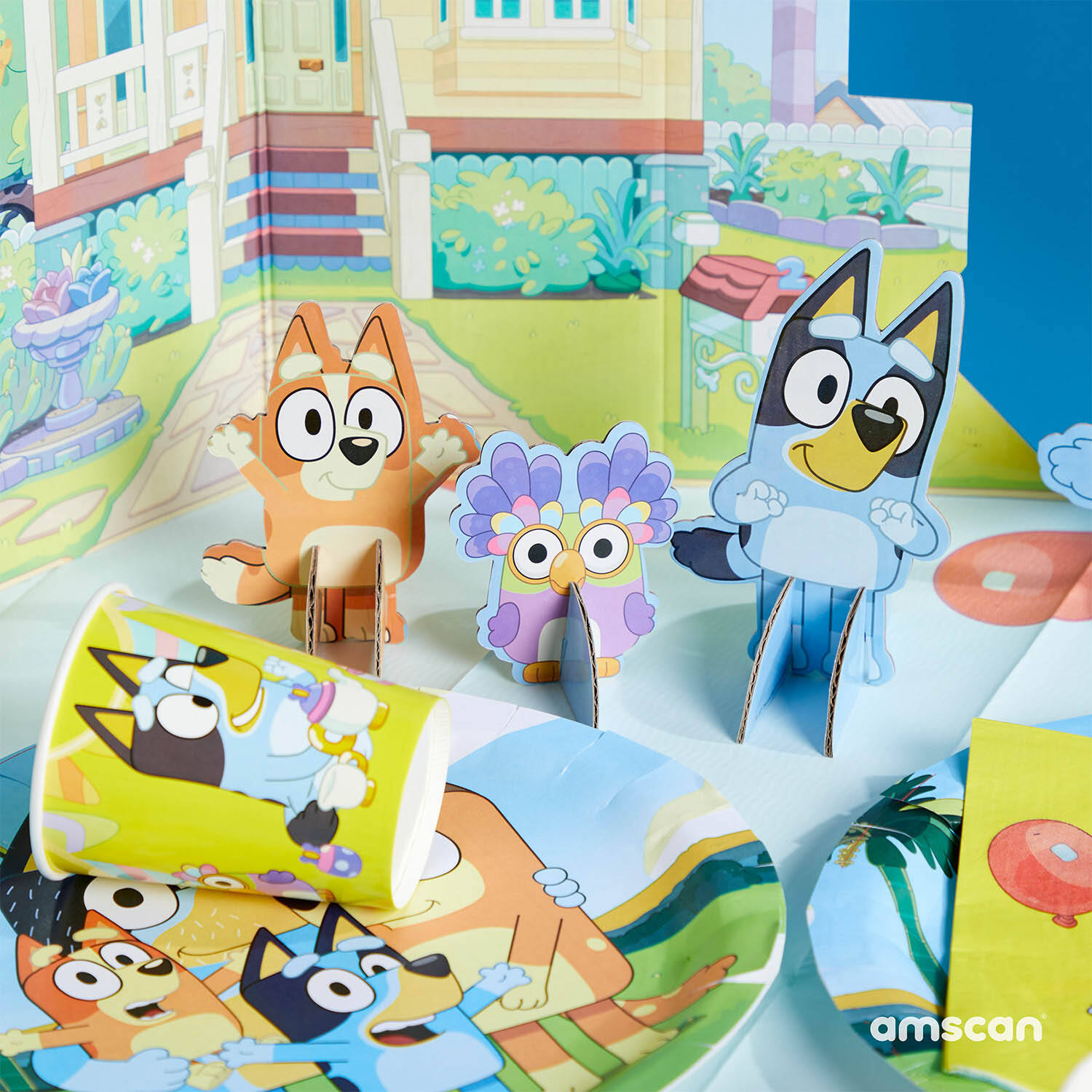 Table Decoration Kit Bluey Paper 7 Parts 50 cm x 36 cm / 8 cm x 5 cm ' 19 cm x 12 cm