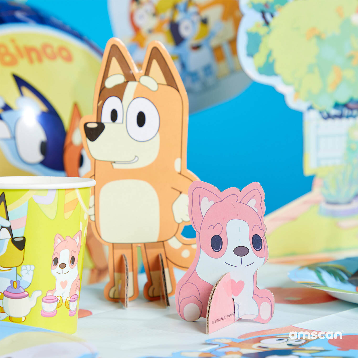 Table Decoration Kit Bluey Paper 7 Parts 50 cm x 36 cm / 8 cm x 5 cm ' 19 cm x 12 cm