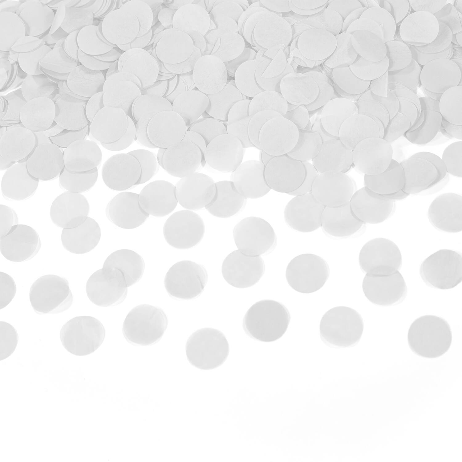 Confetti Cannon White Round Paper 60 cm