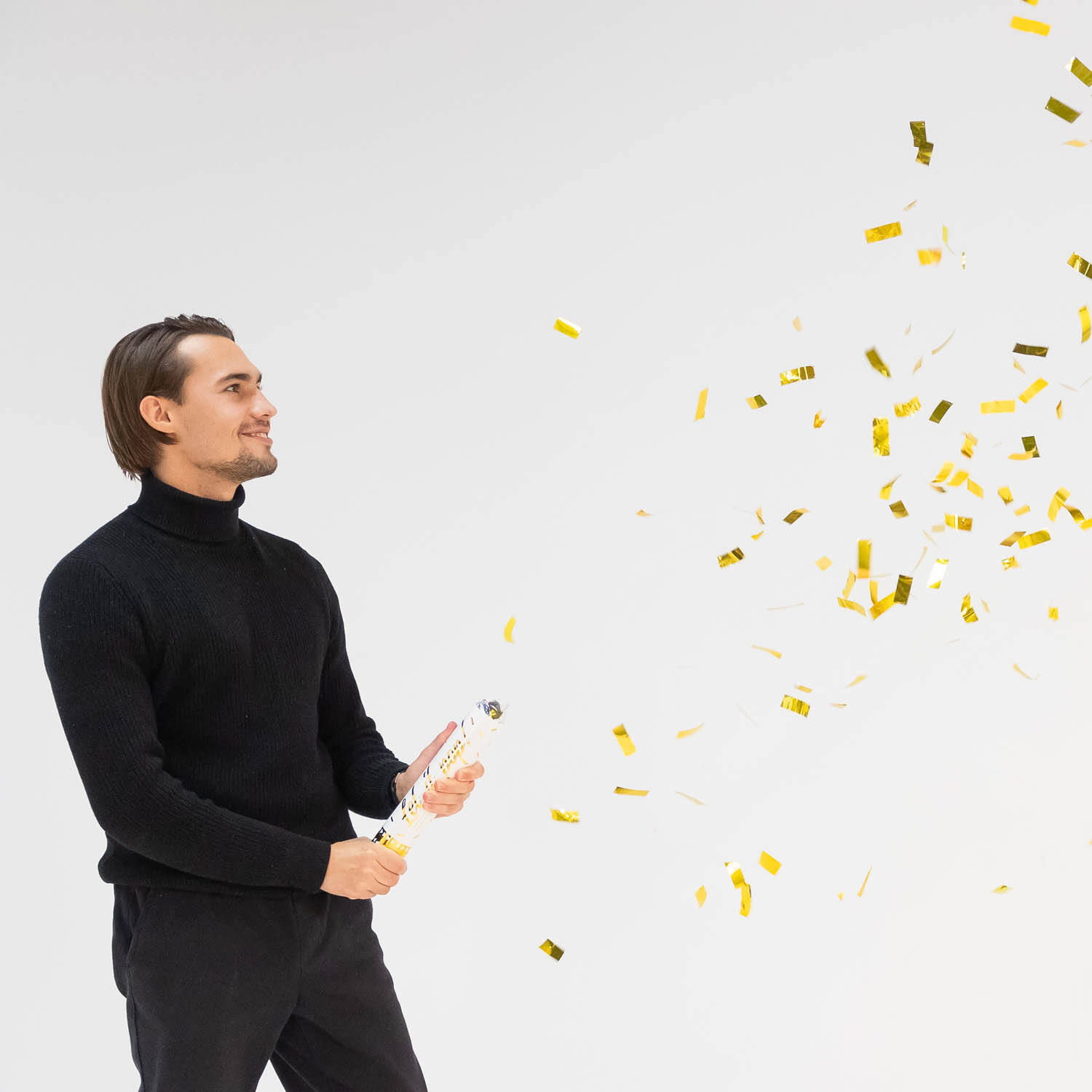 Confetti Cannon Gold Rectangular Foil 28 cm