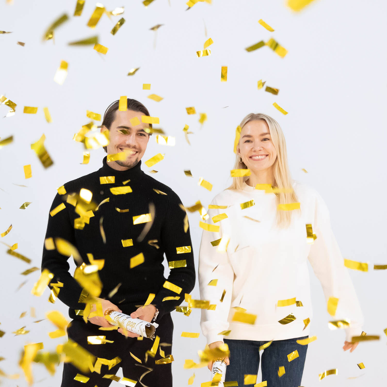 Confetti Cannon Gold Rectangular Foil 28 cm