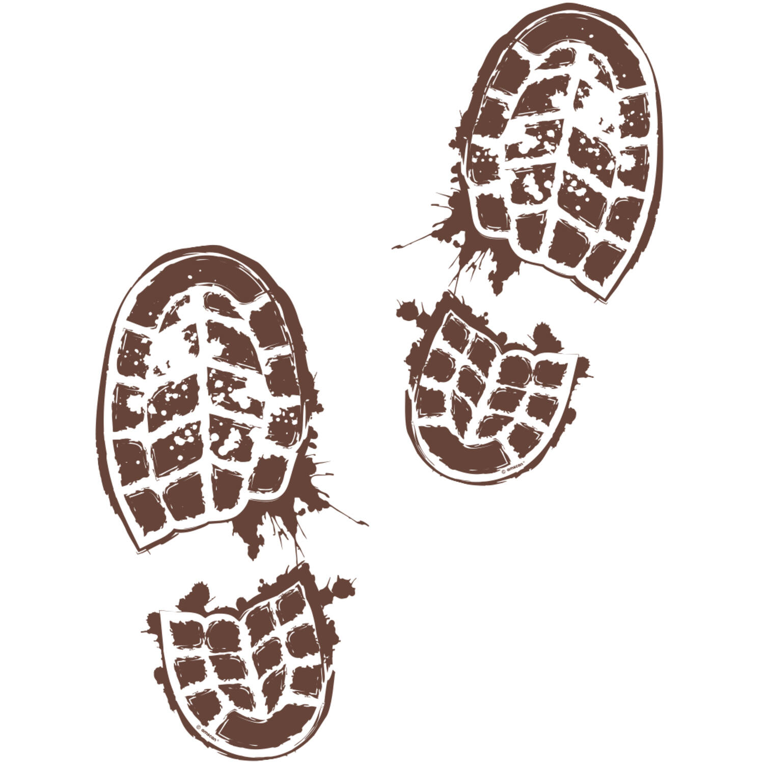 4 Muddy Shoe Print Stickers Floor Decoration Haunted Forest