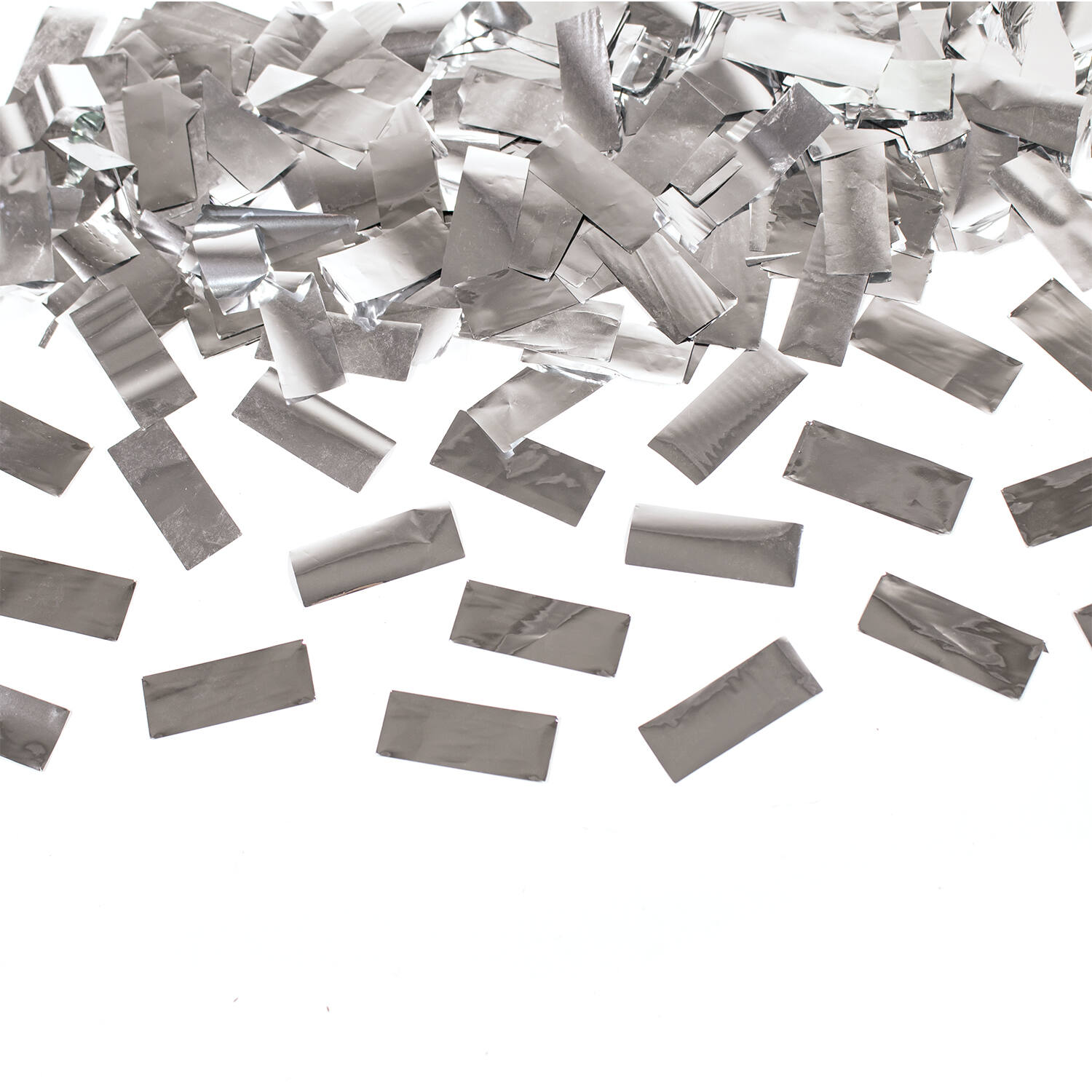 Confetti Cannon Silver Rectangular Foil 60 cm