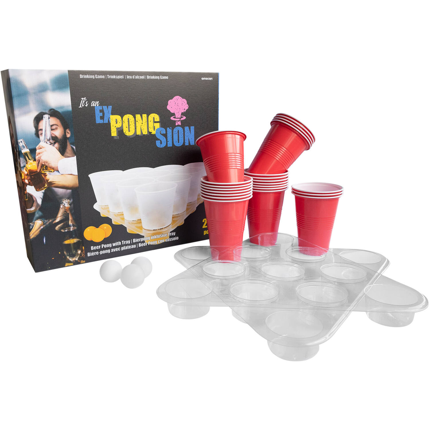 Drinking Game Beer Pong 27 Pieces Plastic