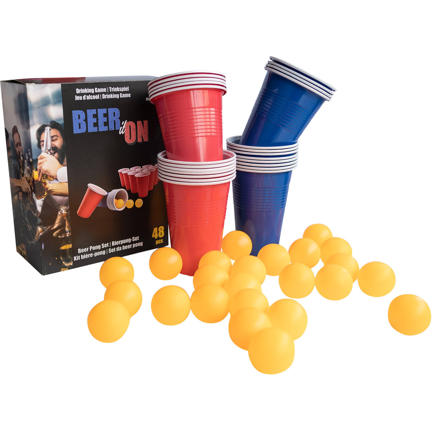 Drinking Game Beer Pong 48 Pieces Plastic