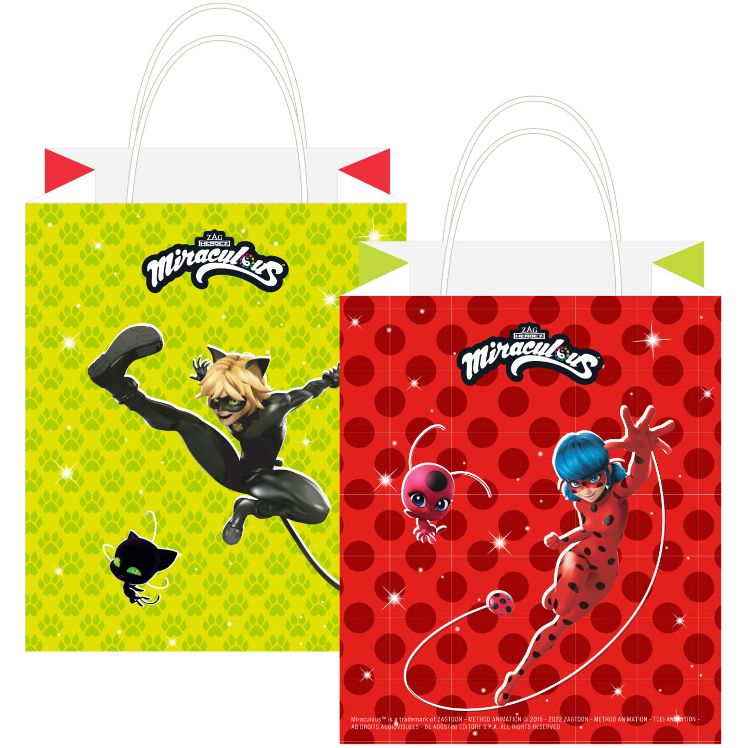 8 Lootbags Miraculous Paper 12,7 cm x 21,5 cm