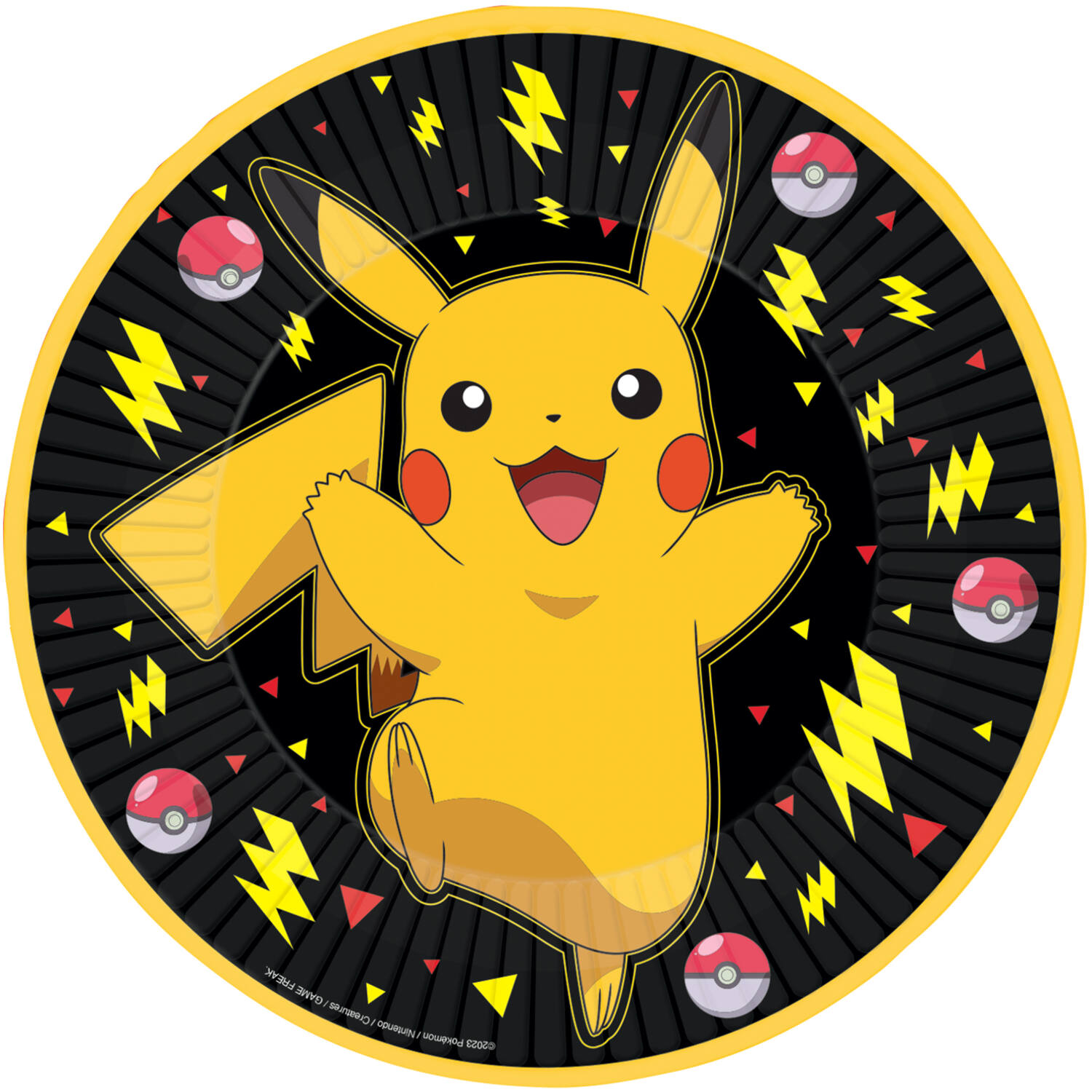 8 Plates Pokémon 2024 Paper Round 23 cm
