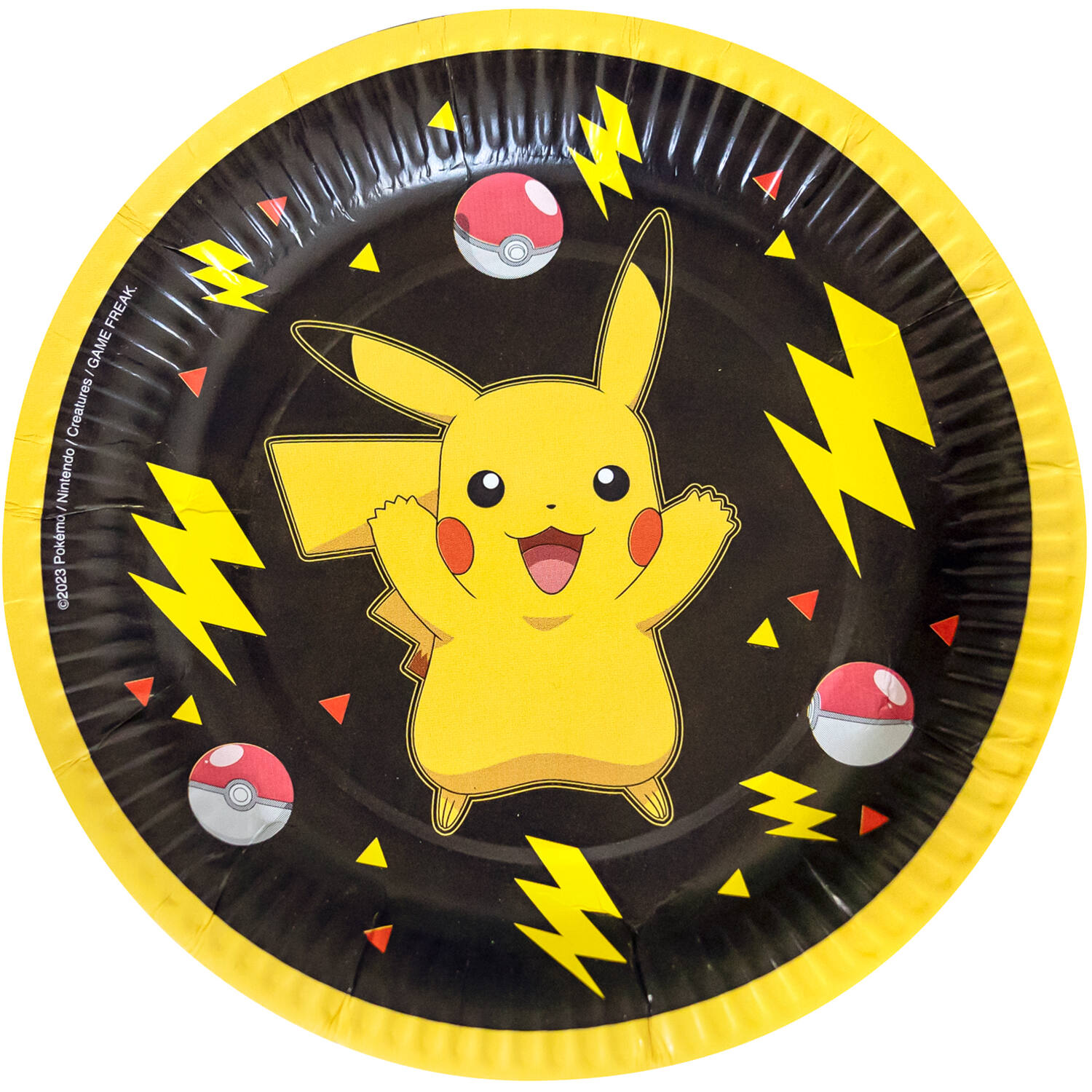 8 Plates Pokémon 2024 Paper Round 18 cm