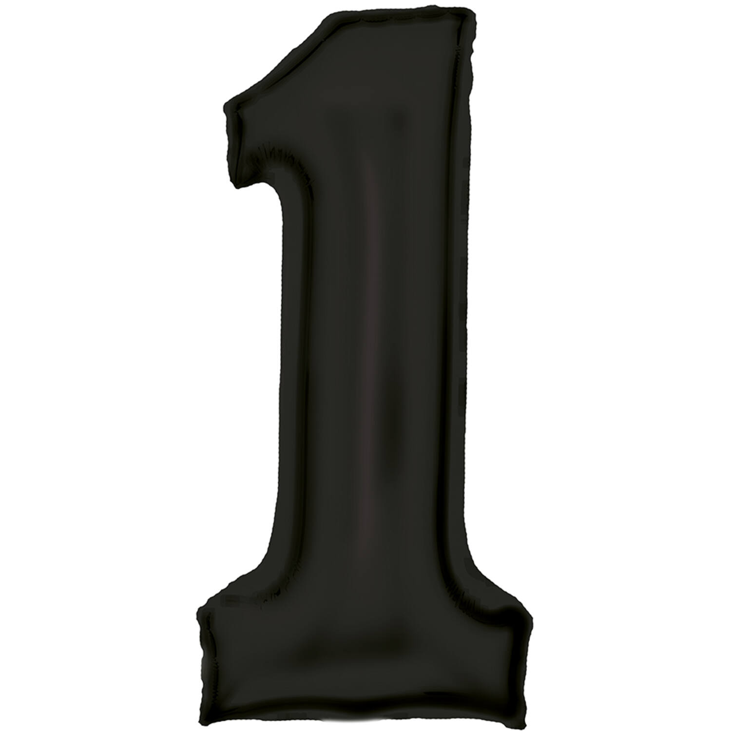 Large Number Silk Lustre 1 Black Foil Balloon N34 Packaged 82 cm x 37 cm