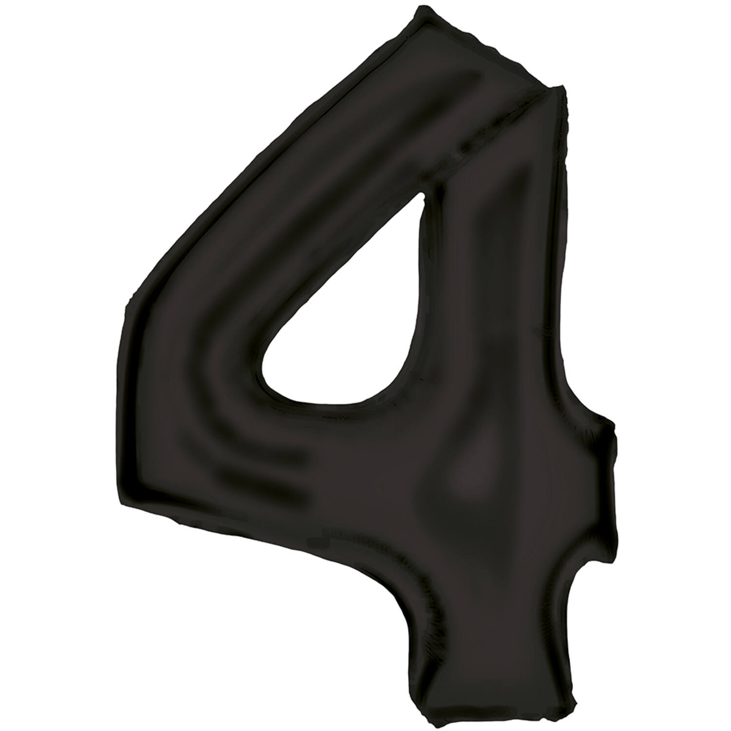 Large Number Silk Lustre 4 Black Foil Balloon N34 Packaged 93 cm x 65 cm