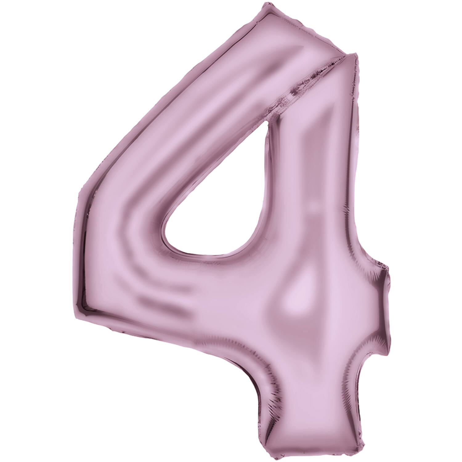 Large Number Silk Lustre 4 Pastel Pink Foil Balloon N34 Packaged 93 cm x 65 cm