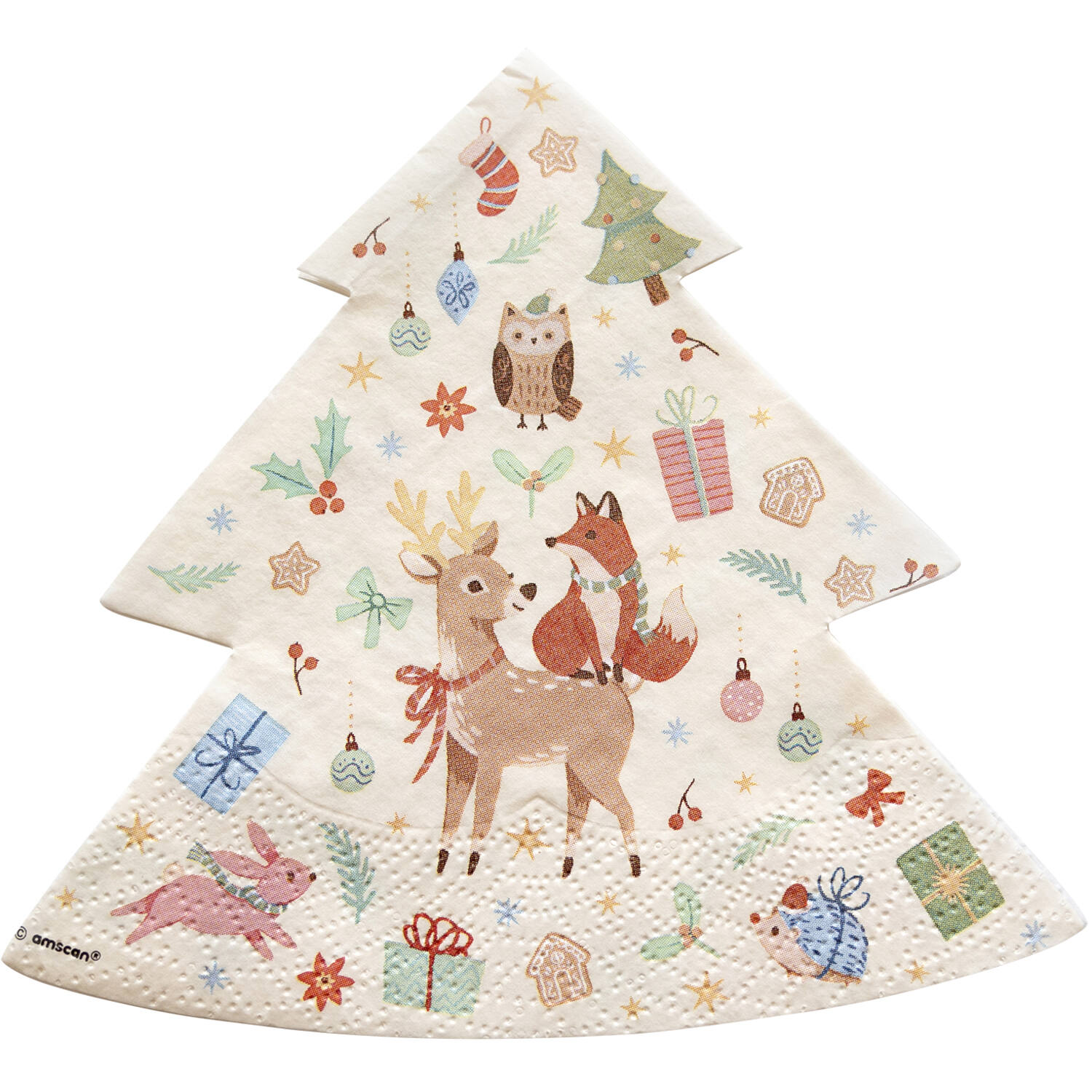 16 Napkins Winter Woodland 33 x 33 cm formshaped