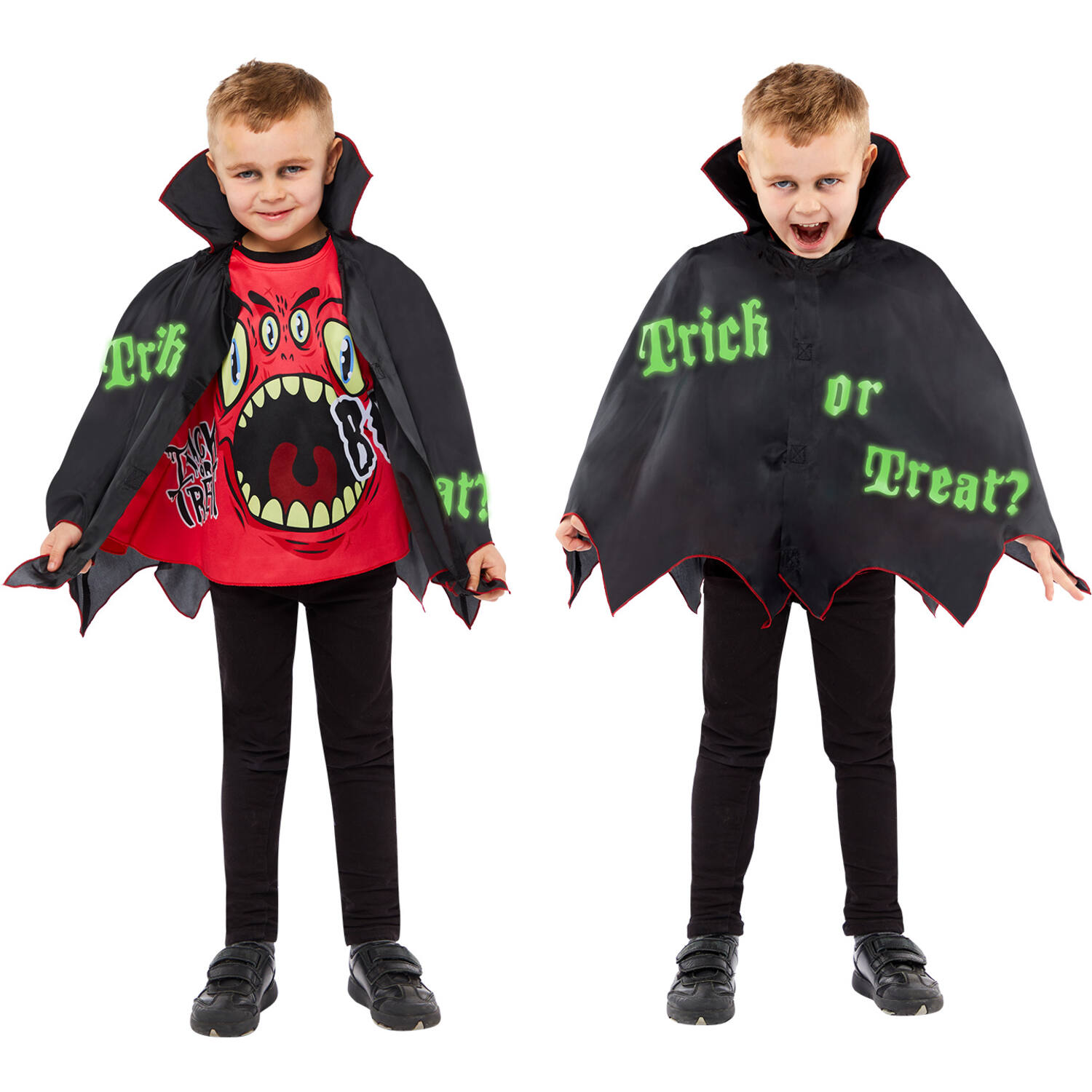 Child Costume Trick or Treat Transform Cape Age 8-12 Years