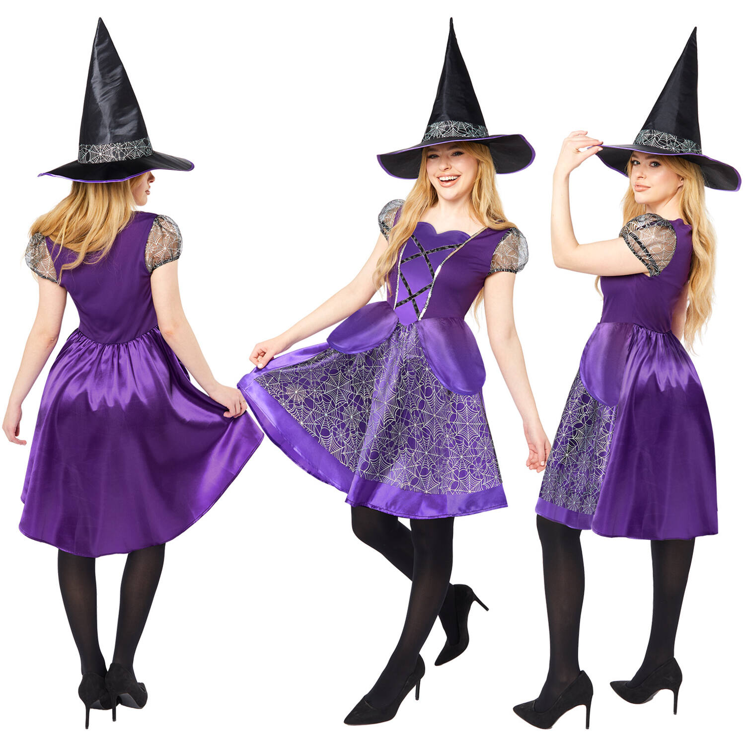 Adult Costume Purple Willow Witch Size L