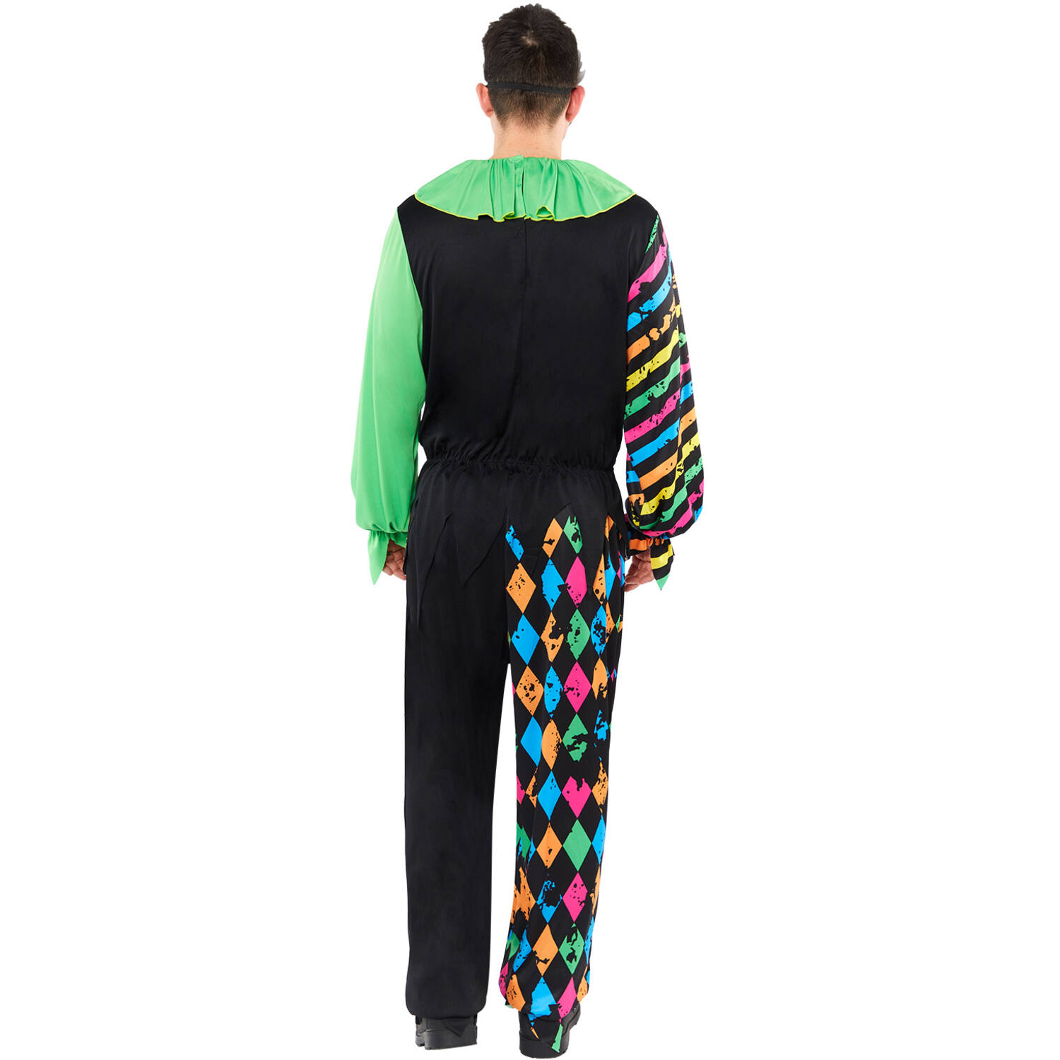 Adult Costume Funhouse Neon Clown Men Size M