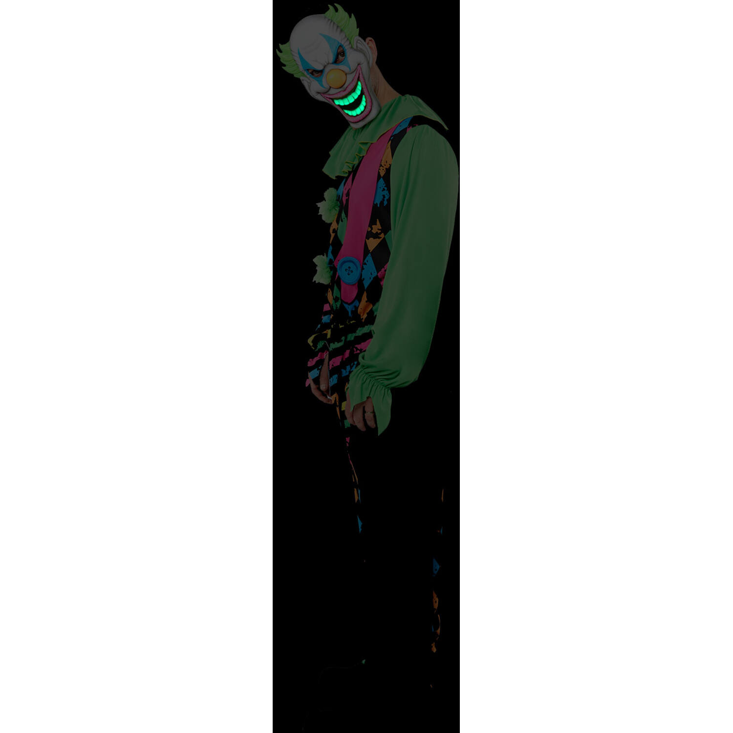 Adult Costume Funhouse Neon Clown Men Size M