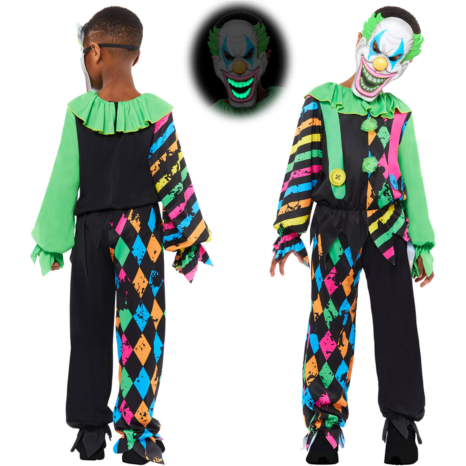 Child Costume Funhouse Clown Boy Age 6-8 Years