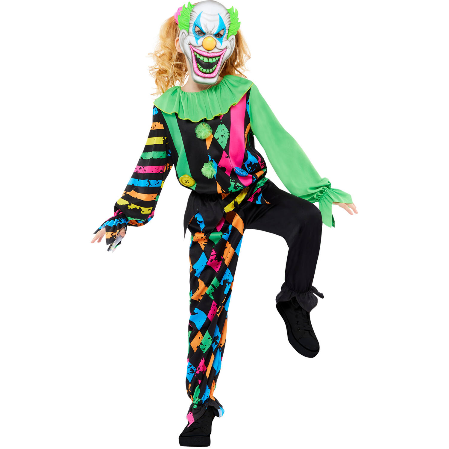 Child Costume Funhouse Clown Boy Age 8-10 Years