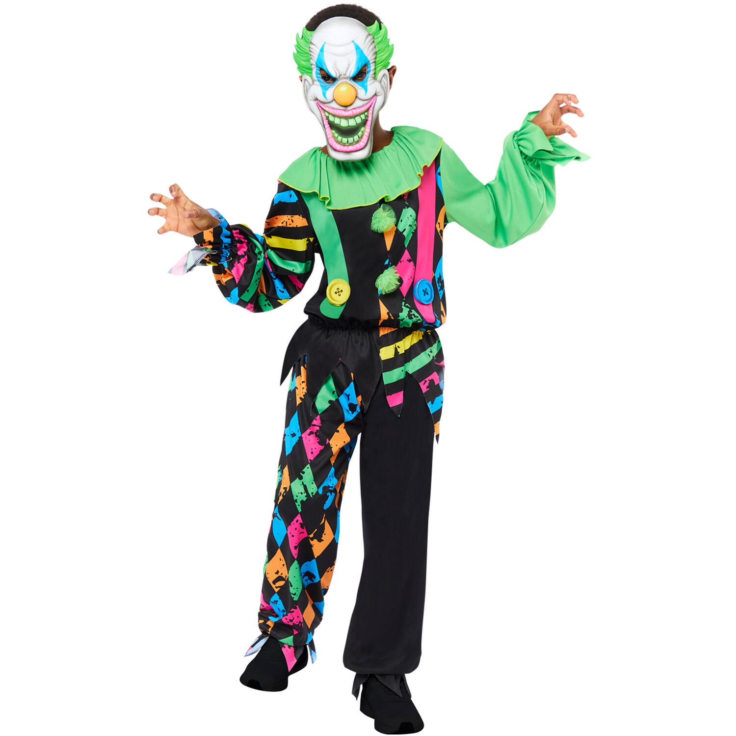 Child Costume Funhouse Clown Boy Age 10-12 Years