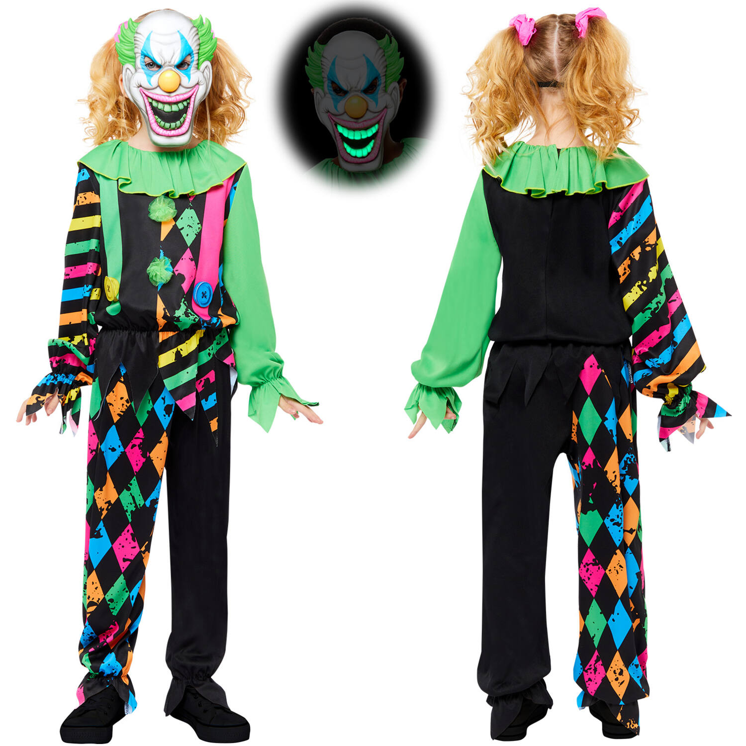 Child Costume Funhouse Clown Boy Age 12-14 Years