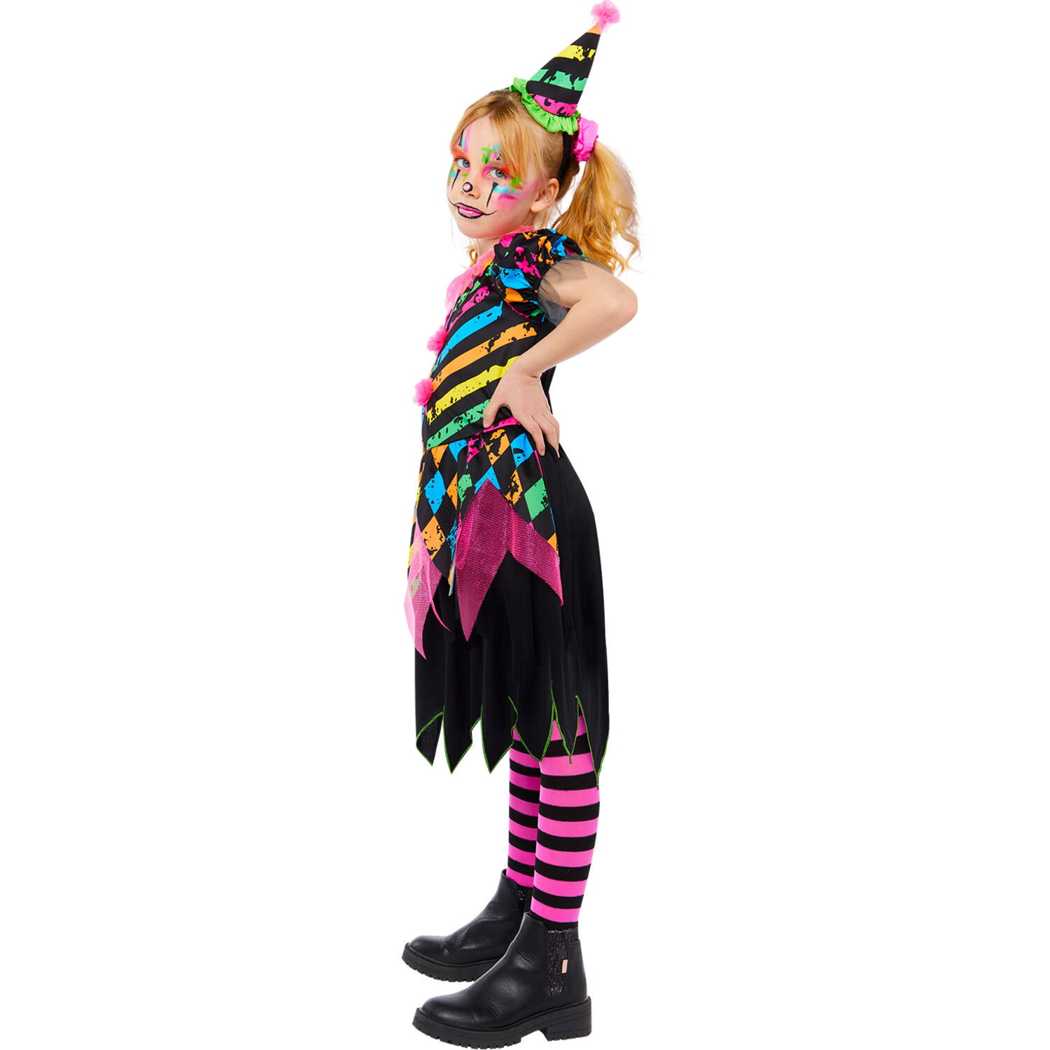 Child Costume Funhouse Clown Girl  Age 10-12 Years
