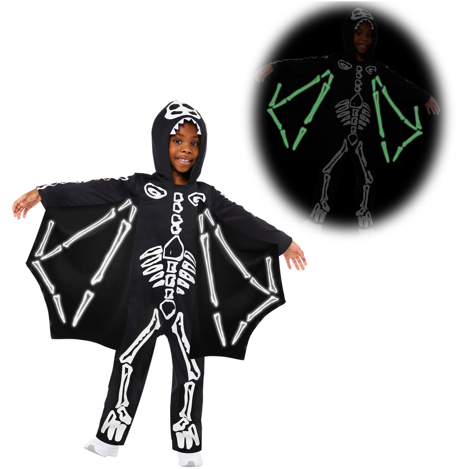 Child Costume Skeleton Pterodactylus Age 6-8 Years